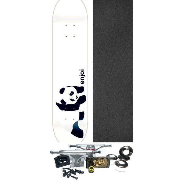 Enjoi Skateboards Whitey Panda Skateboard Deck Resin-7 - 8.5" x 32.2" - Complete Skateboard Bundle
